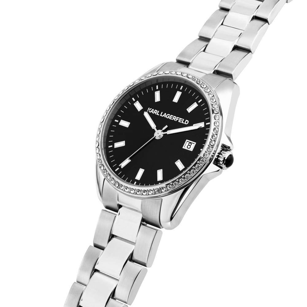 KARL LAGERFELD Montre Femme ROUND ESSENTIALS Argent Noir