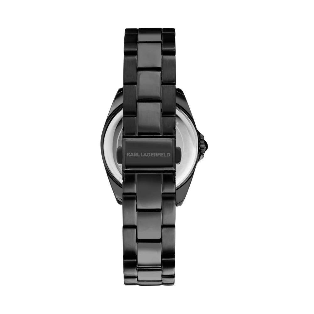 KARL LAGERFELD Damenuhr ROUND ESSENTIALS Gunmetal Schwarz