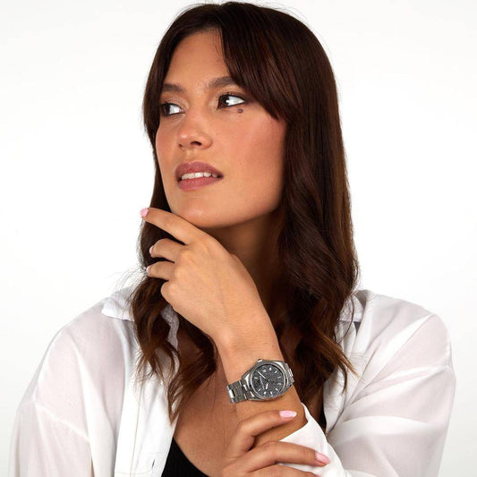 KARL LAGERFELD Montre Femme ROUND ESSENTIALS Argent Noir