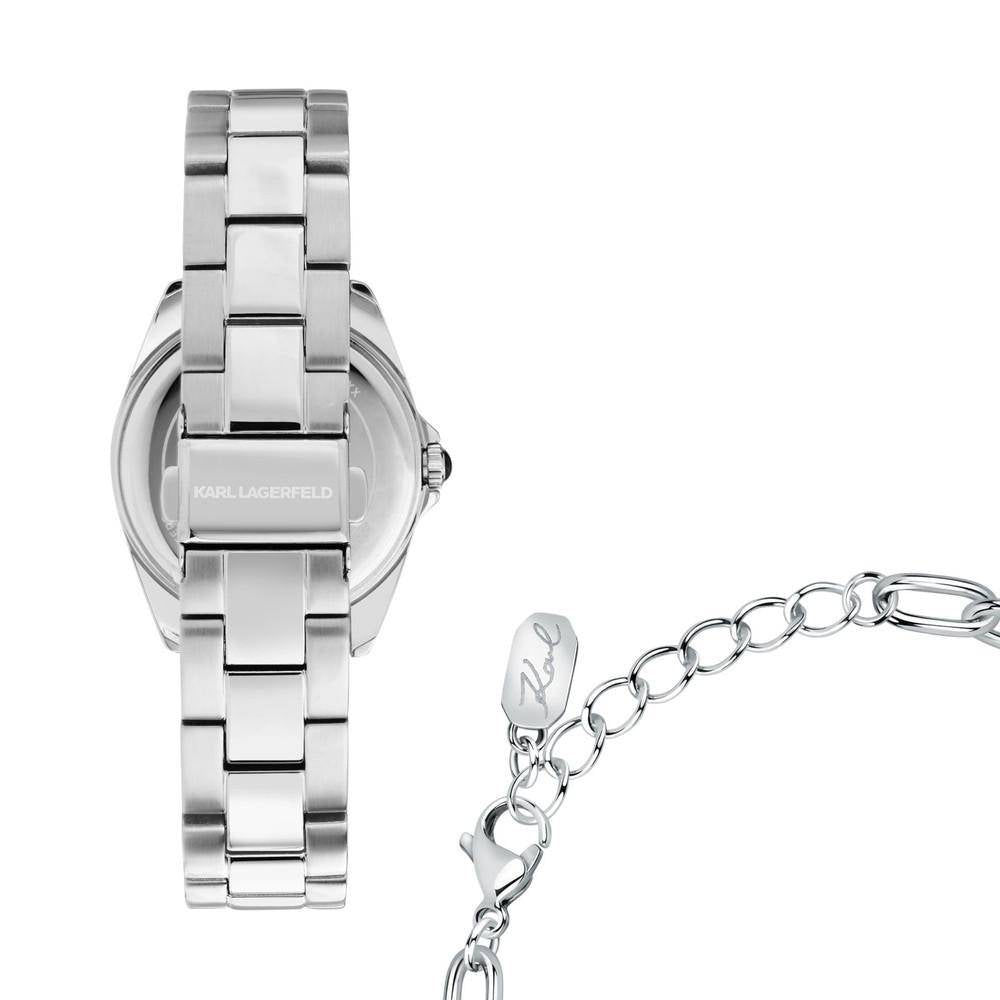 KARL LAGERFELD Damenuhr ROUND ESSENTIALS Silber Schwarz