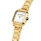 KARL LAGERFELD Damenuhr SQUARE CLASSICS Gold Weiß
