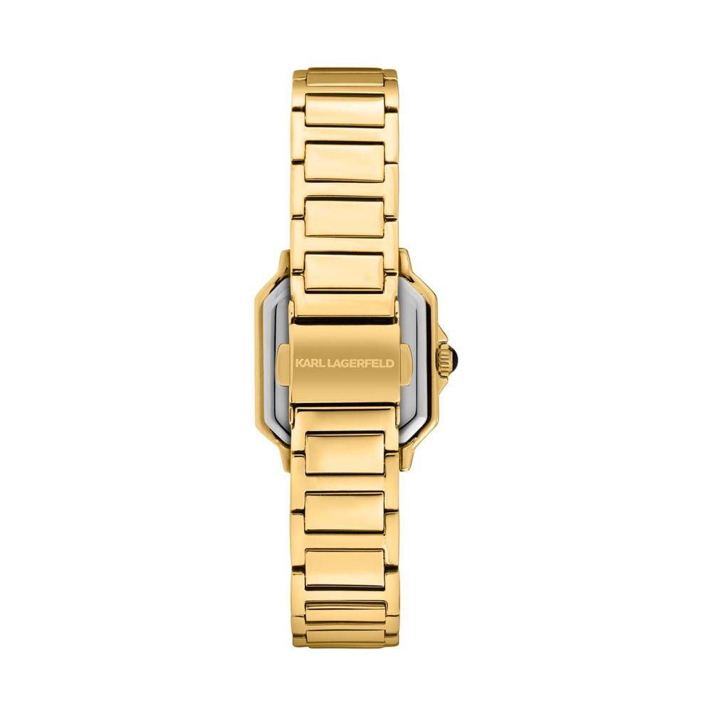 KARL LAGERFELD Damenuhr SQUARE CLASSICS Gold Weiß