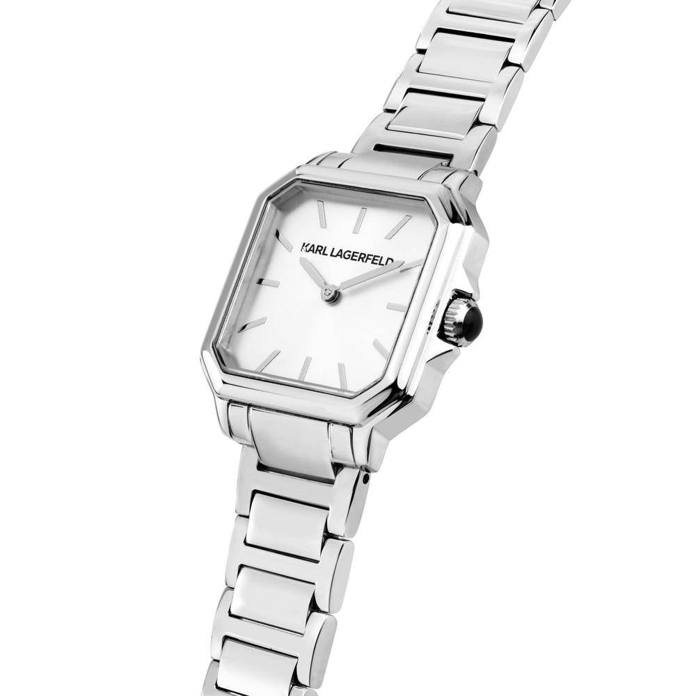 KARL LAGERFELD Damenuhr SQUARE CLASSICS Silber