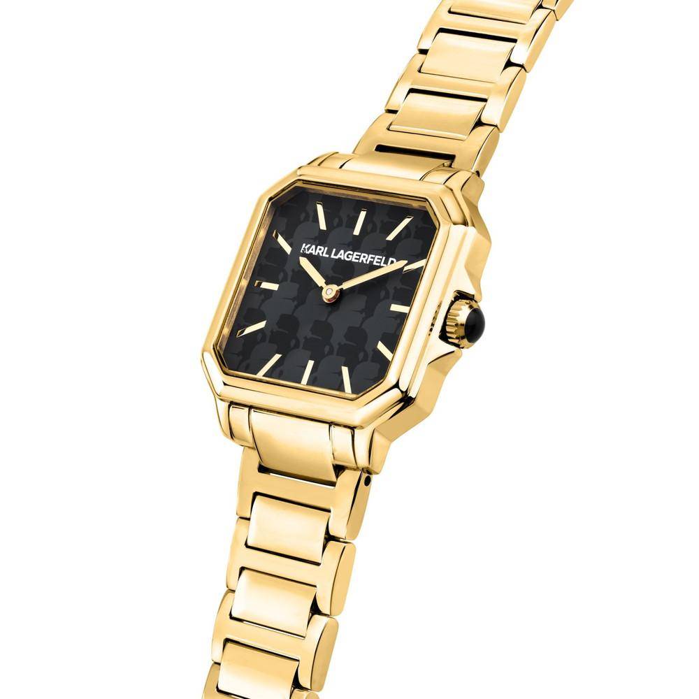 Montre femme KARL LAGERFELD SQUARE CLASSICS or noir