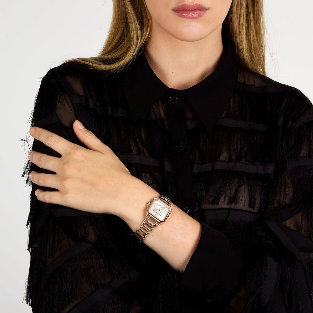 Montre femme KARL LAGERFELD SQUARE CLASSICS Or rose Argent