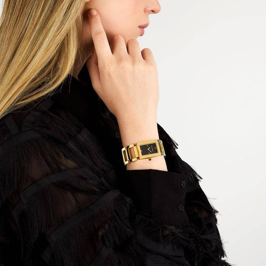 Montre Karl Lagerfeld pour femme Paris, or et noir