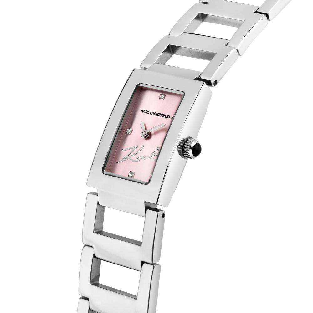 KARL LAGERFELD Damenuhr PARIS Silber Rosa