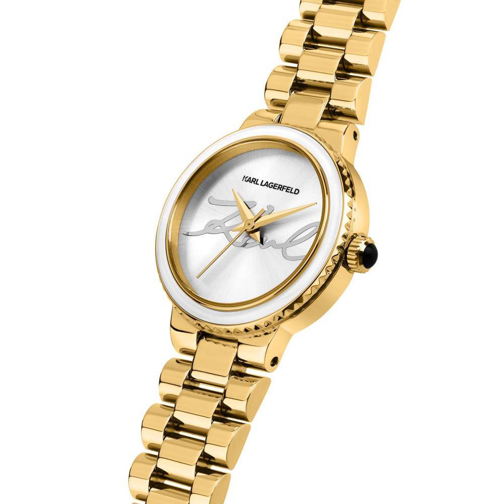 KARL LAGERFELD Damenuhr BERLIN Gold Silber