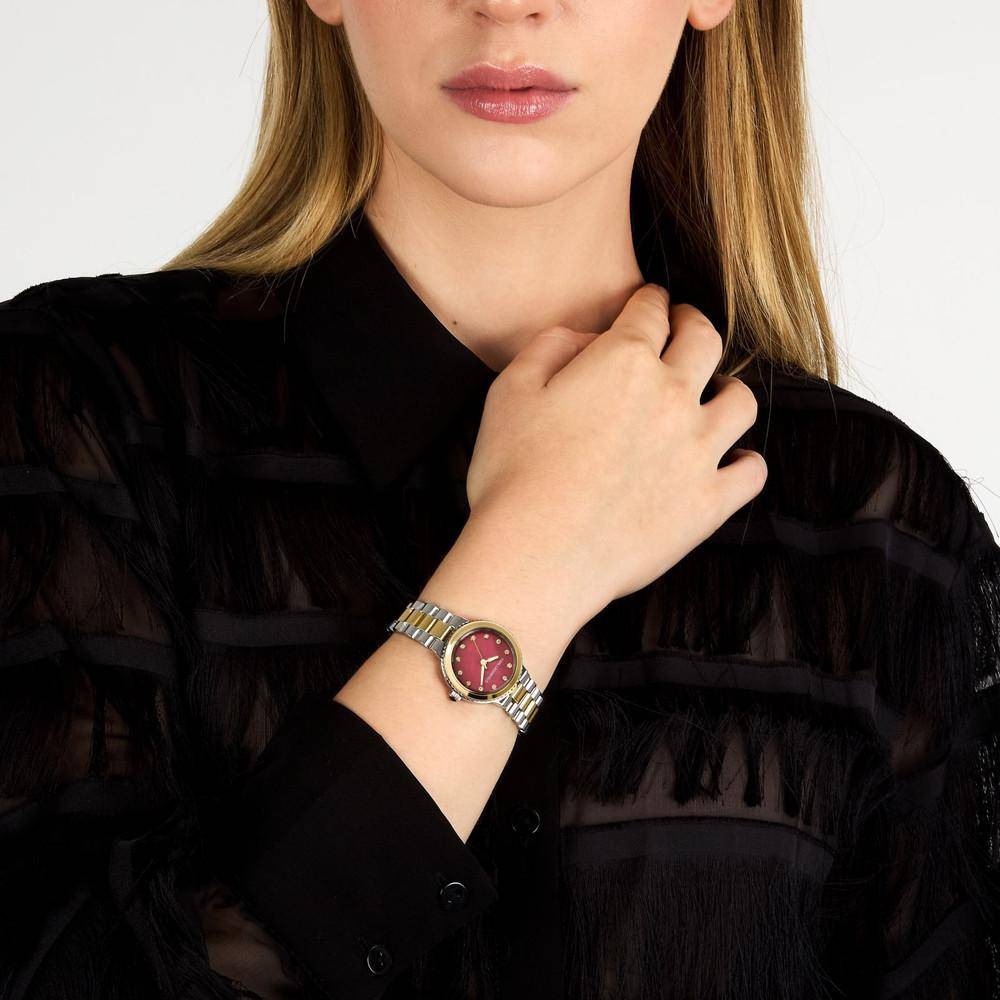 Montre KARL LAGERFELD femme BERLIN bicolore rouge