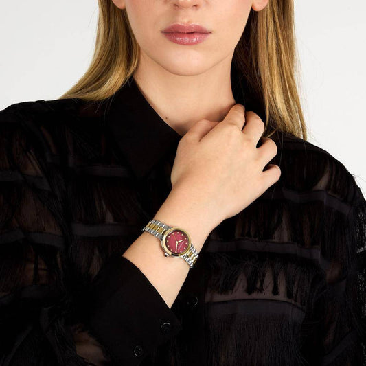 Montre KARL LAGERFELD femme BERLIN bicolore rouge