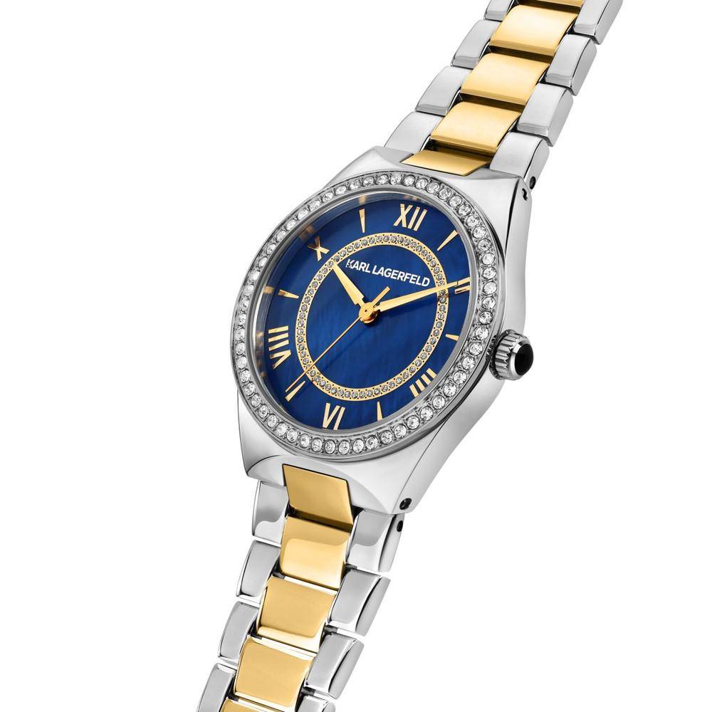 KARL LAGERFELD Damenuhr HAMBURG Bicolor Blau