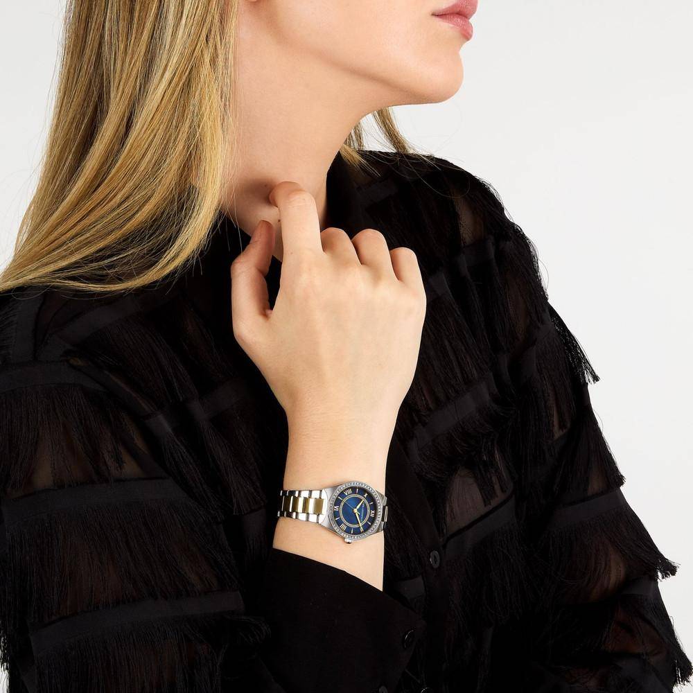 KARL LAGERFELD Damenuhr HAMBURG Bicolor Blau