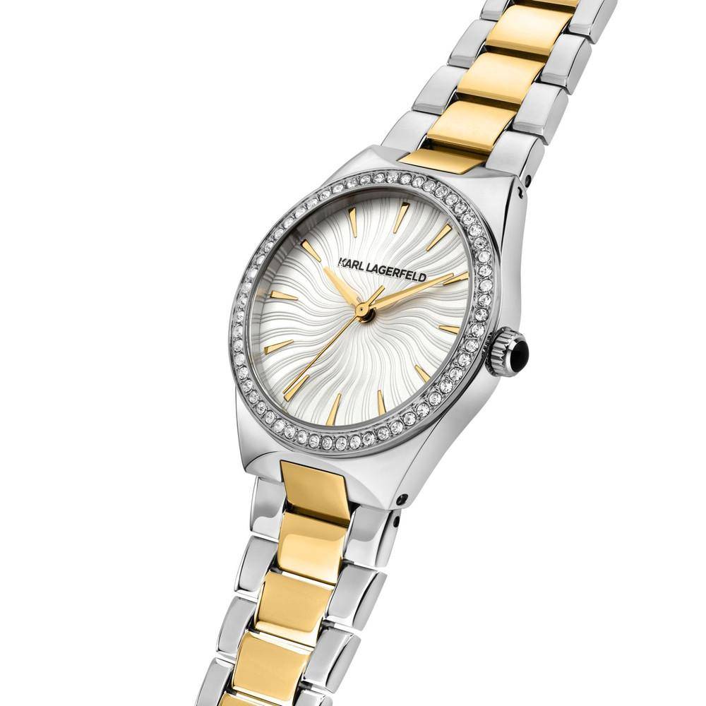 KARL LAGERFELD Damenuhr HAMBURG Bicolor Silber