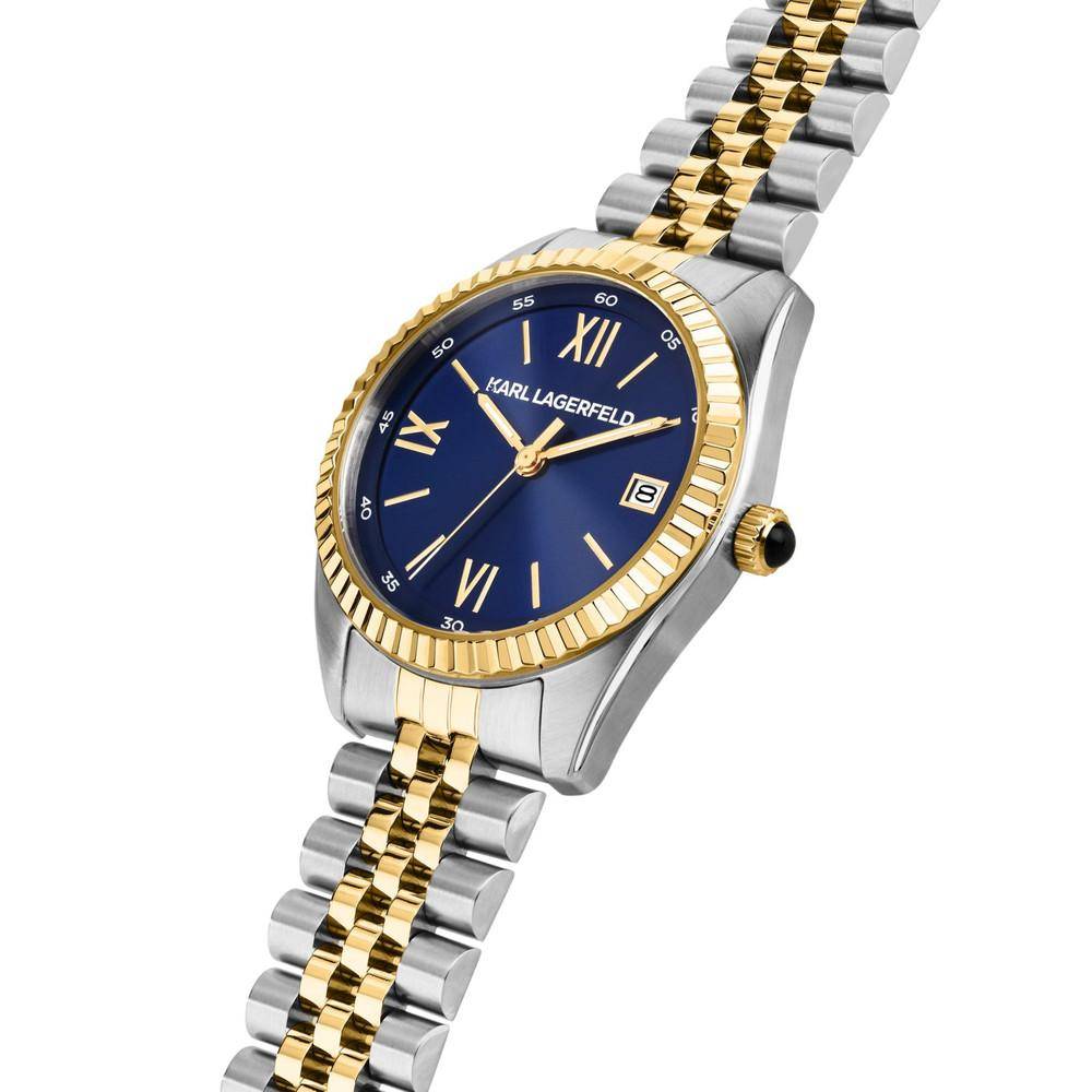 KARL LAGERFELD Damenuhr TIMELESS CODE Bicolor Blau