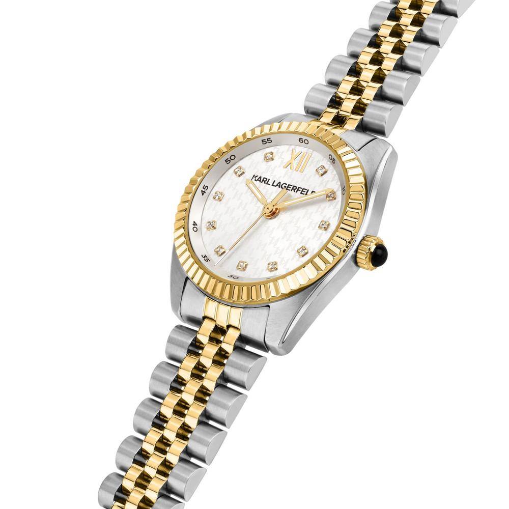 KARL LAGERFELD Damenuhr TIMELESS CODE M Bicolor Silber