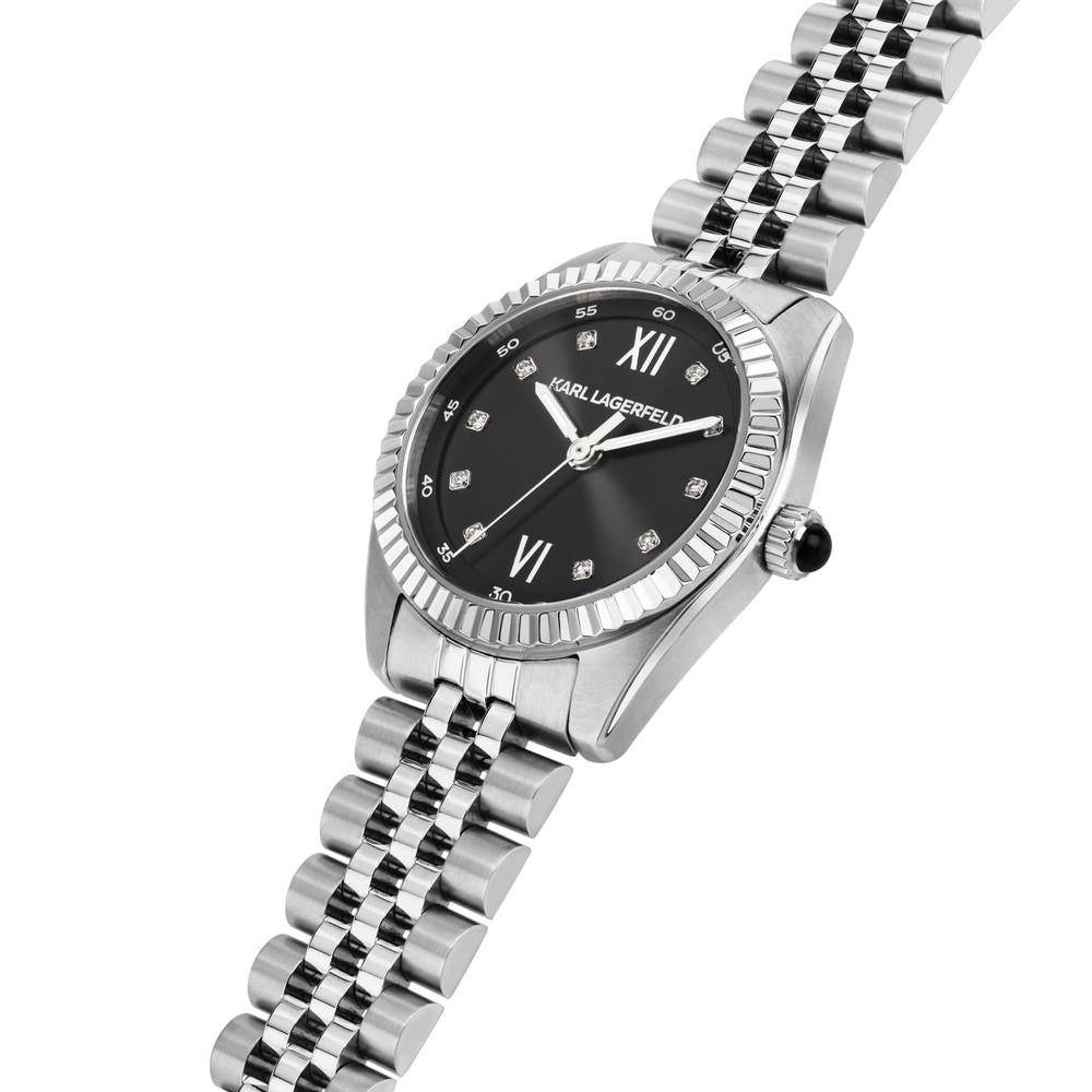 KARL LAGERFELD Damenuhr TIMELESS CODE MINI Silber Schwarz