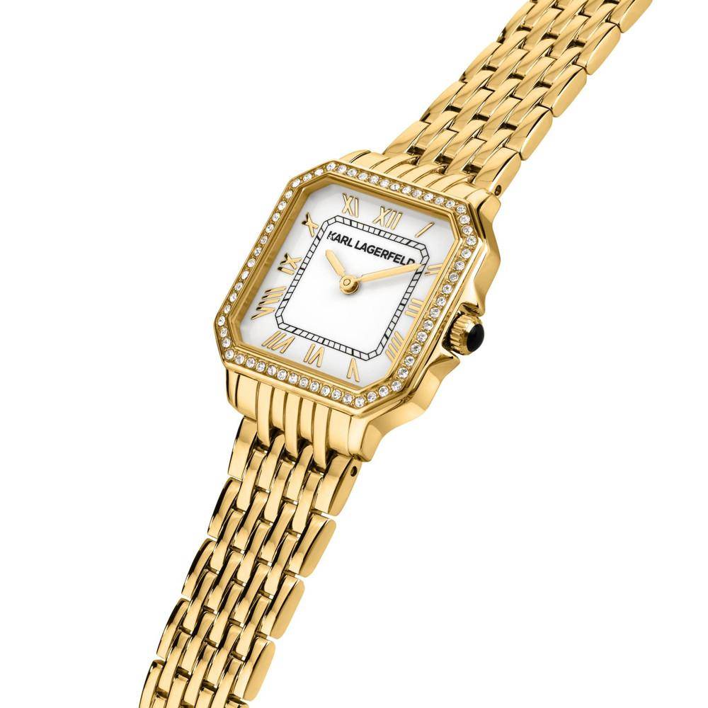 KARL LAGERFELD Montre femme ICON SQUARE Doré Blanc