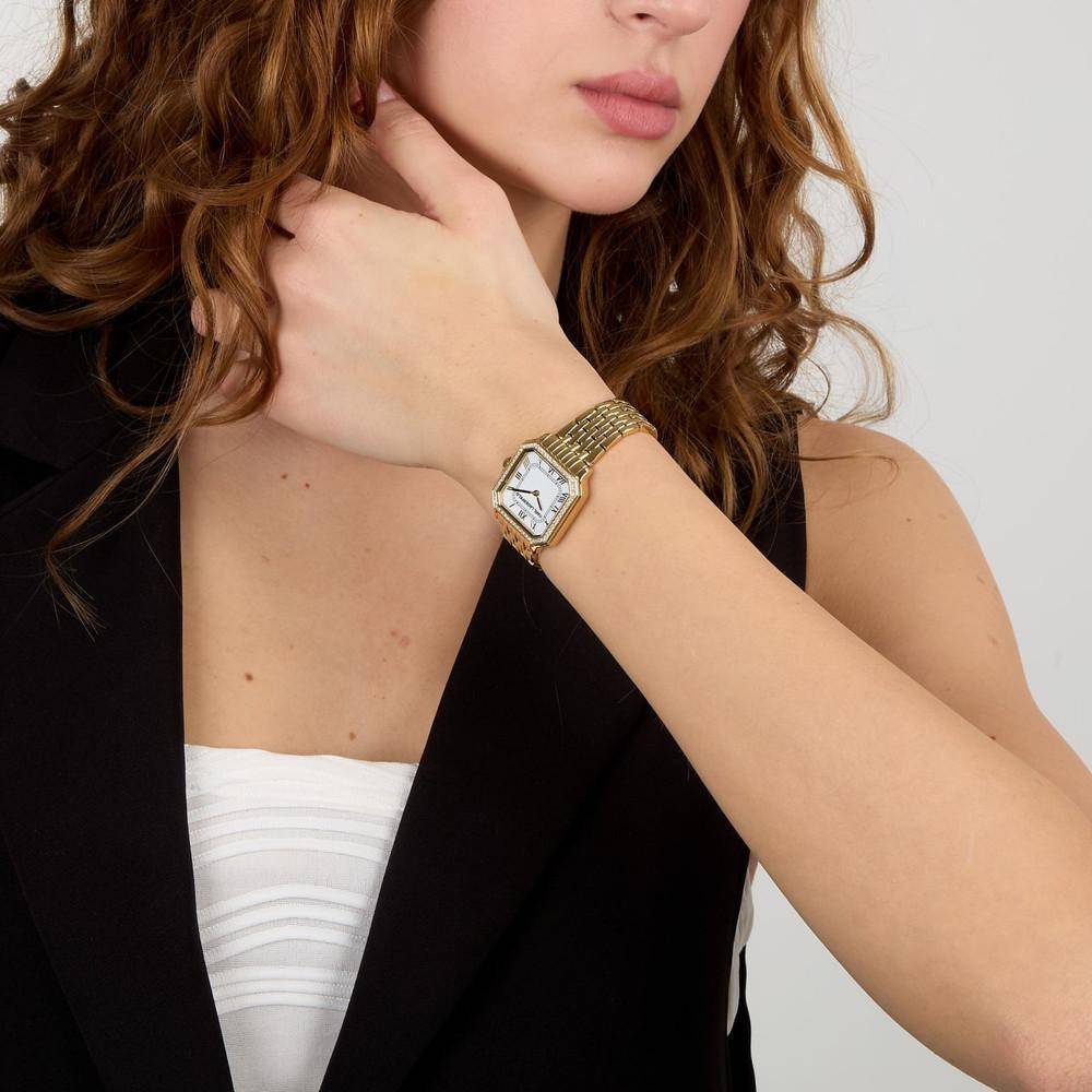 KARL LAGERFELD Montre femme ICON SQUARE Doré Blanc