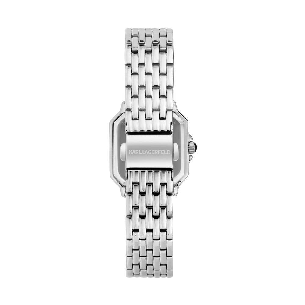 KARL LAGERFELD Damenuhr ICON SQUARE Silber Weiß