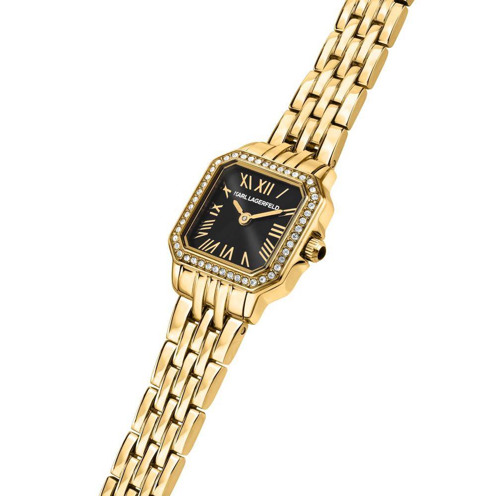 Montre femme KARL LAGERFELD ICON SQUARE MINI or noir