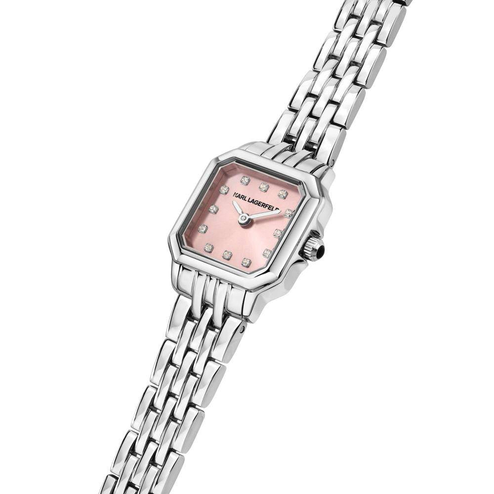 KARL LAGERFELD Montre Femme ICON SQUARE MINI Argent Rose