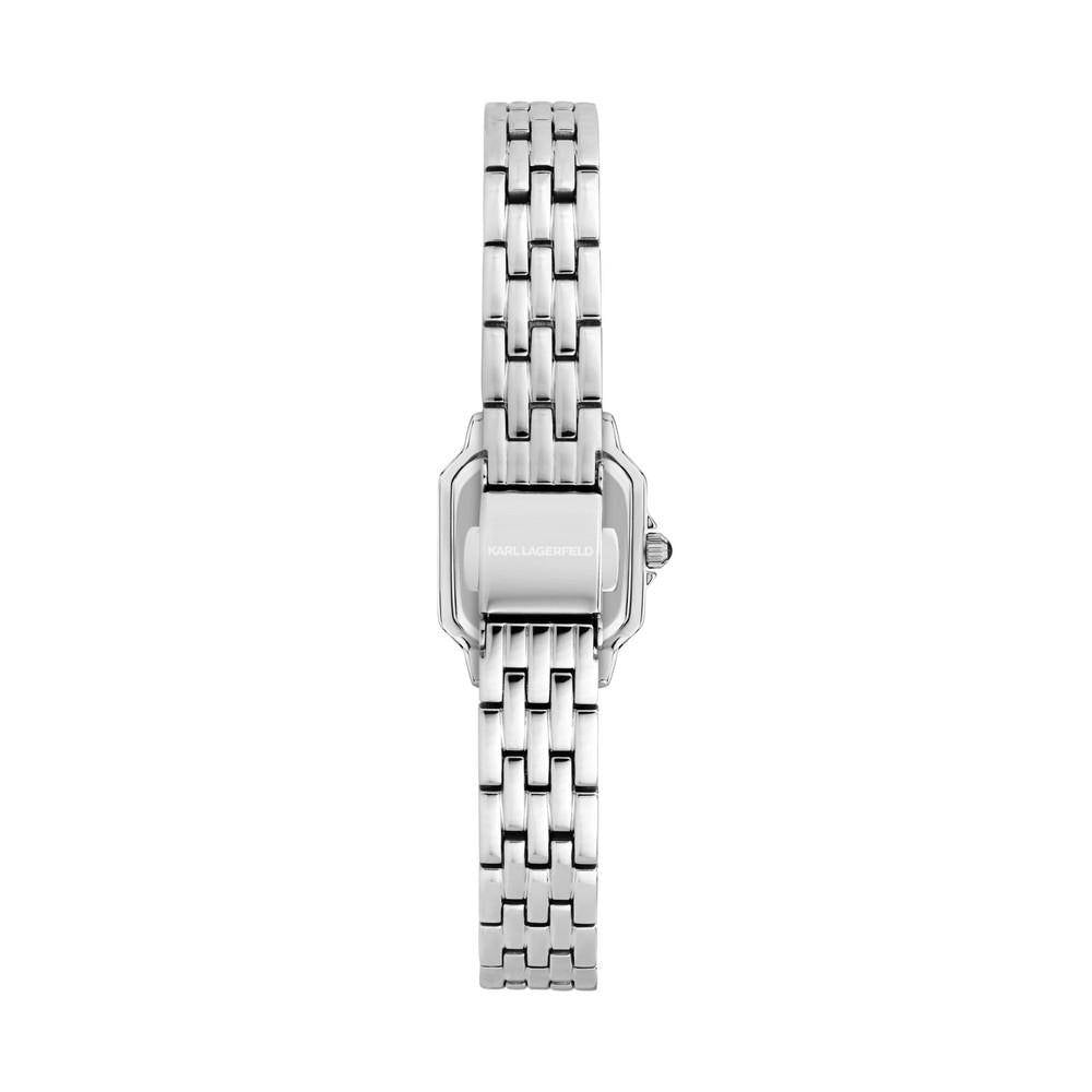KARL LAGERFELD Damenuhr ICON SQUARE MINI Silber Weiß
