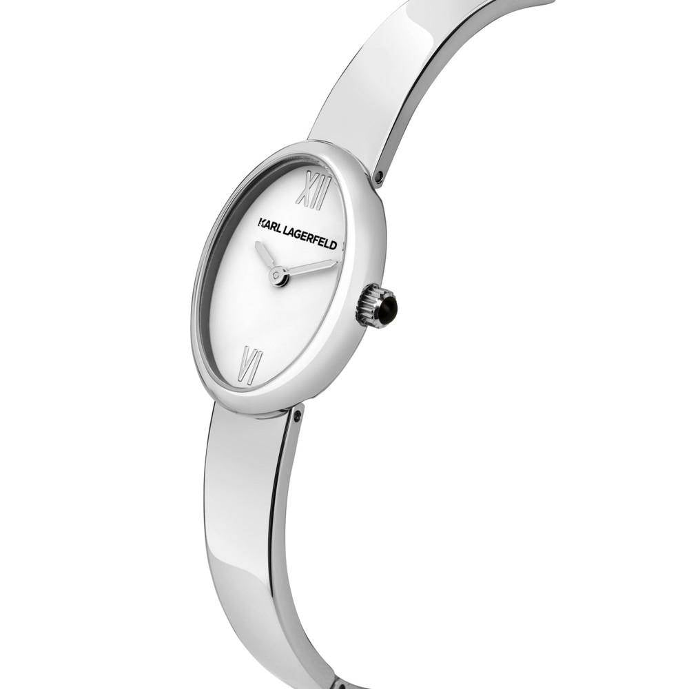 Montre Karl Lagerfeld pour femme OVAL ALLURE argent blanc