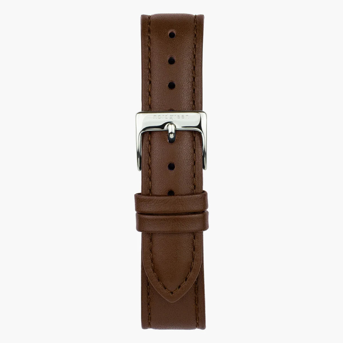 NORDGREEN Damenuhr Native 28 mm Silber Braun Leder