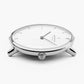 NORDGREEN Damenuhr Native 28 mm Silber Braun Leder