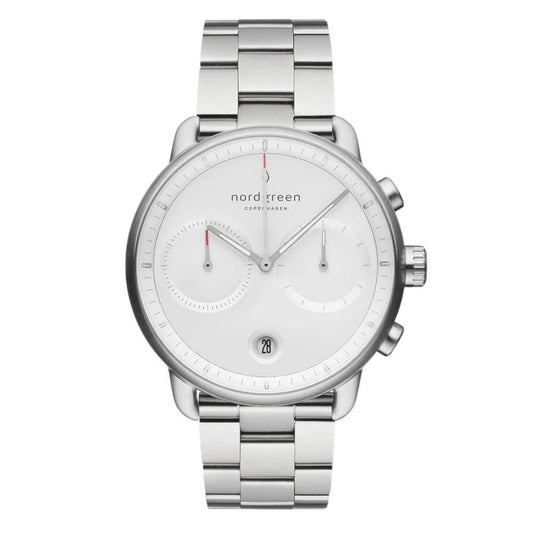 Montre Homme NORDGREEN Pioneer Chronographe 42 mm Argent