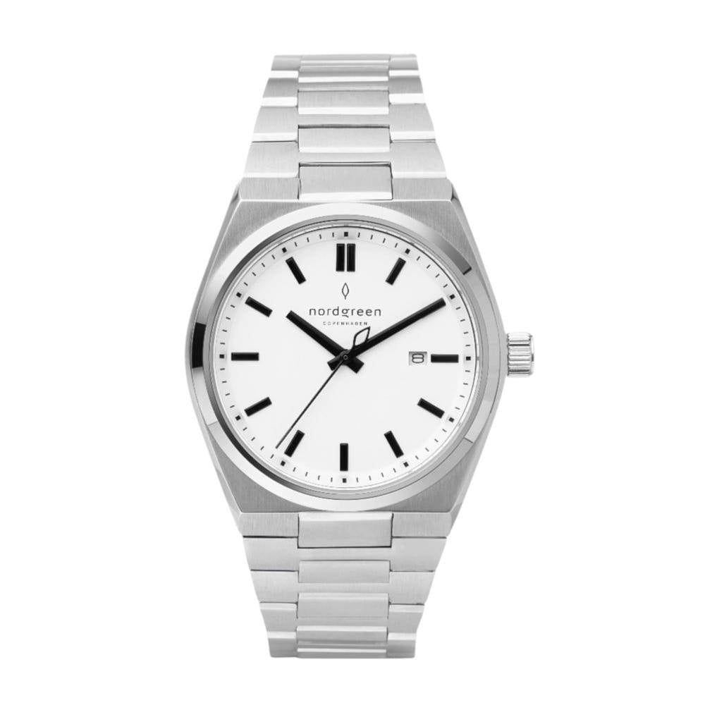 NORDGREEN Herrenuhr Succession 41 mm Silber