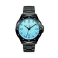 NORDGREEN Herrenuhr Waves 40 mm Schwarz Türkis Blau