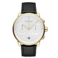 NORDGREEN Herrenuhr Pioneer Chronograph 42 mm Gold Schwarz Leder