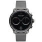 NORDGREEN Herrenuhr Pioneer Chronograph 42 mm Grau Schwarz Mesh