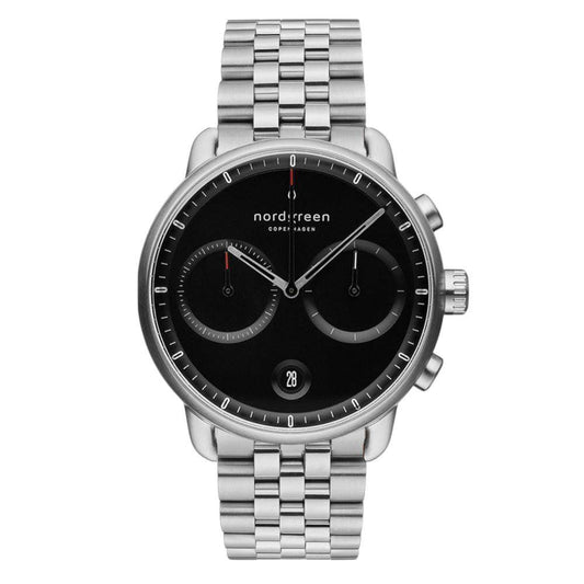 Montre Homme NORDGREEN Pioneer Chronographe 42 mm Argent Noir