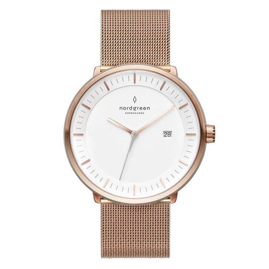Montre femme NORDGREEN Philosopher 36 mm maille milanaise or rose
