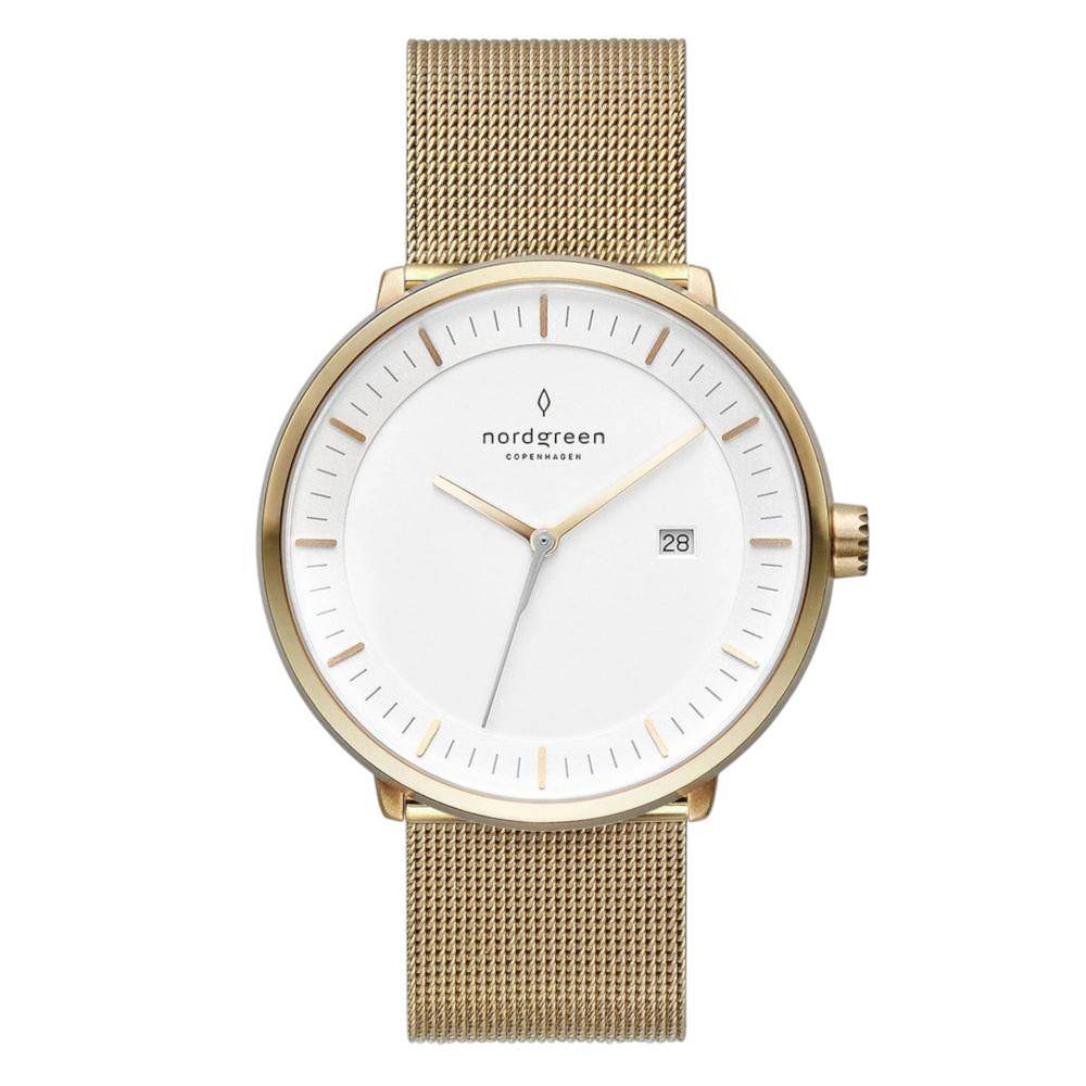 NORDGREEN Damenuhr Philosopher 36 mm Gold Mesh