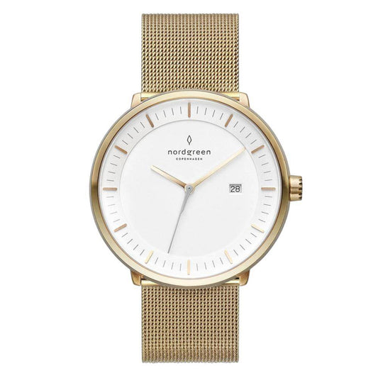 NORDGREEN Montre Femme Philosopher 36 mm Maille Dorée