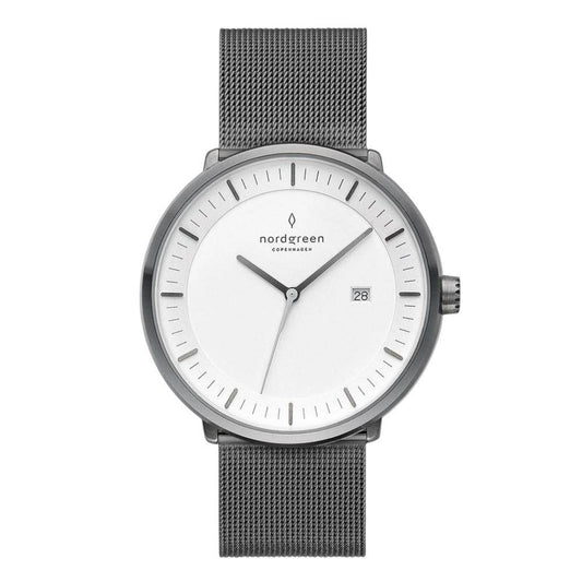 NORDGREEN Montre Femme Philosopher 36 mm Maille Grise