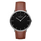NORDGREEN Herrenuhr Native 40 mm Silber Schwarz Braun Leder