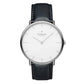NORDGREEN Herrenuhr Native 40 mm Silber Schwarz Leder