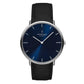 NORDGREEN Damenuhr Native 36 mm Silber Schwarz Blau Leder