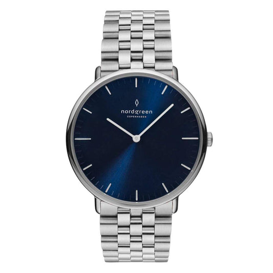 NORDGREEN Montre Homme Native 40 mm Argent Bleu