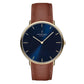 NORDGREEN Damenuhr Native 36 mm Gold Braun Blau Leder