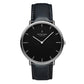 NORDGREEN Herrenuhr Native 40 mm Silber Schwarz Leder