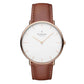 NORDGREEN Damenuhr Native 28 mm Rosegold Braun Leder
