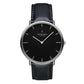 NORDGREEN Damenuhr Native 32 mm Silber Schwarz Leder