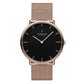 NORDGREEN Damenuhr Native 32 mm Rosegold Schwarz Mesh