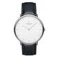 NORDGREEN Damenuhr Native 32 mm Silber Schwarz Leder