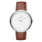 NORDGREEN Montre Femme Infinity 32 mm Argent Cuir Marron